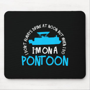 Pontoon Captain Boating Lake Gift Mouse Pad