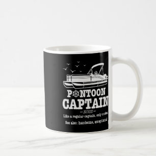 Pontoon Captain Definition Boat Life Funny Boating Coffee Mug
