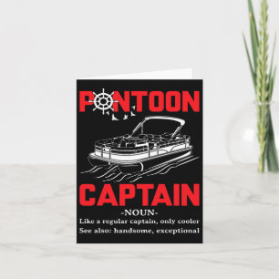 Pontoon Captain Definition Funny Pontoon Boat Boat Card