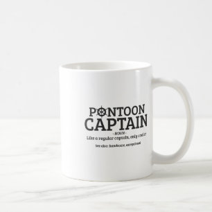 Pontoon Captain Definition Funny Pontoon Boat Boat Coffee Mug