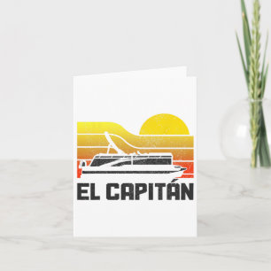 Pontoon Captain El Capitan Pontooning Boating Vint Card