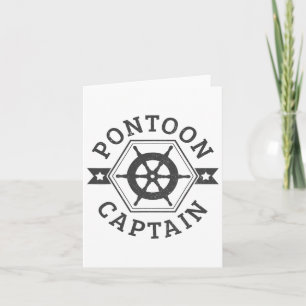 Pontoon Captain - Pontooning Boat Boating Nautical Card