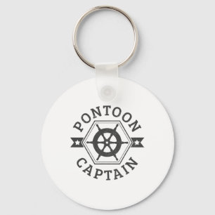 Pontoon Captain - Pontooning Boat Boating Nautical Key Ring