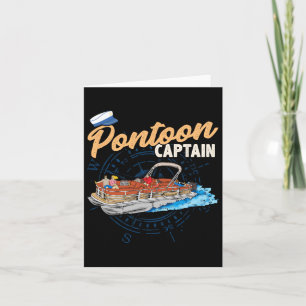 Pontoon Captain Tee Shirt Funny Pontoon Boating  Card