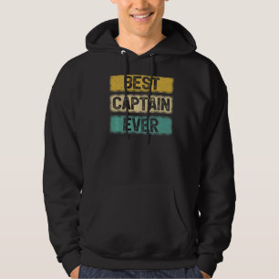 Pontoon Captain Vinatge Retro Best Captain Ever Hoodie