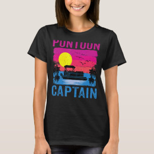 Pontoon Captain Vintage Style Pontoon Boating T-Shirt
