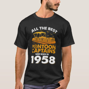 Pontoon Captains Were Born In 1958 Vintage 63Rd Bi T-Shirt