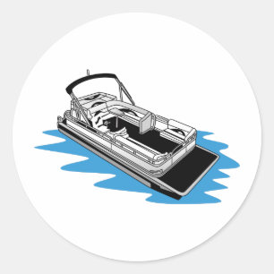 Pontoon Classic Round Sticker