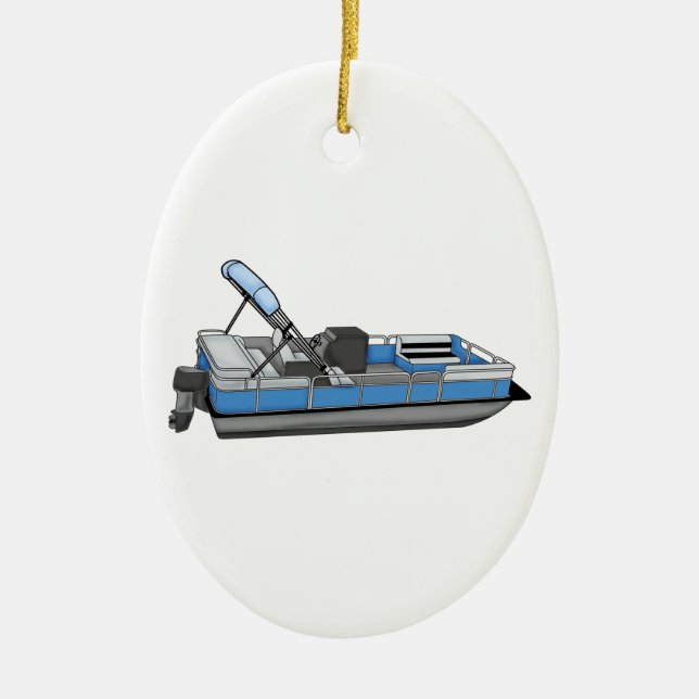 pontoon fun ceramic tree decoration (Front)