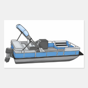 pontoon fun rectangular sticker