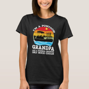 Pontoon Grandpa Pontoon Captain Lake Boating Lake T-Shirt