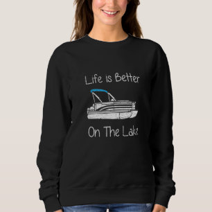 Pontoon Kayak Pontoon Grill Lake Shore Lake Floats Sweatshirt