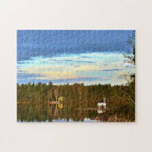 Pontoon Lake Québec. Jigsaw Puzzle