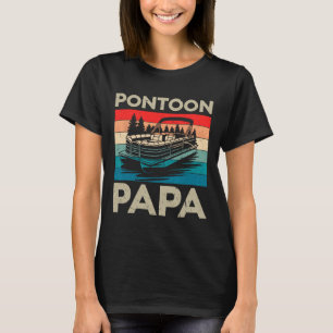 Pontoon Papa Recto Boat Captain Pontoon Owner Dad T-Shirt