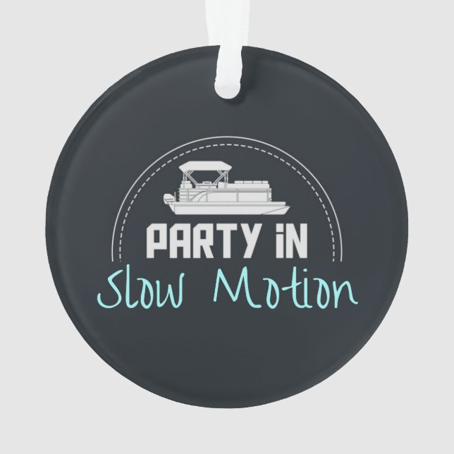 Pontoon Party in slow motion Ornament (Back)