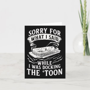 Pontoon Pontooning Toon Pantoon Pontoon Boat Lake  Card