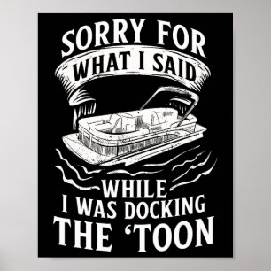 Pontoon Pontooning Toon Pantoon Pontoon Boat Lake  Poster