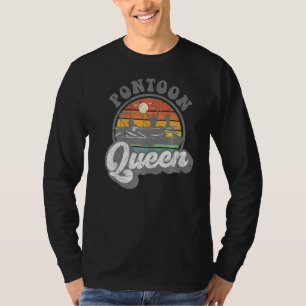Pontoon Queen Retro Funny Boat Boating Lake Women' T-Shirt
