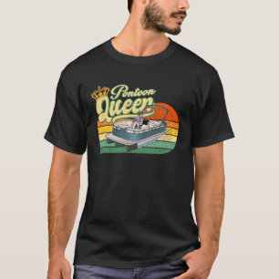 Pontoon Queen Woman Girls Pontoon Boat vintage T-Shirt