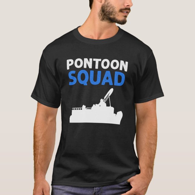 Pontoon Squad For Pontoon Boating Pontoon Boat Cap T-Shirt (Front)
