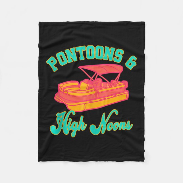 Pontoons And High Noons  Fleece Blanket (Front)