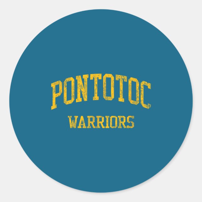 Pontotoc High School Hs Ms Classic Round Sticker (Front)