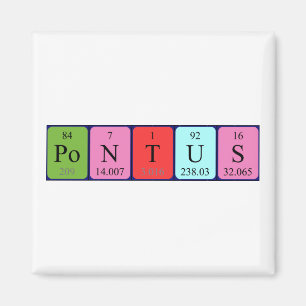 Pontus periodic table name magnet