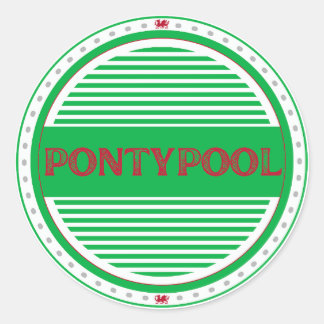 Pontypool City Pride Emblem – Welsh Identity Classic Round Sticker