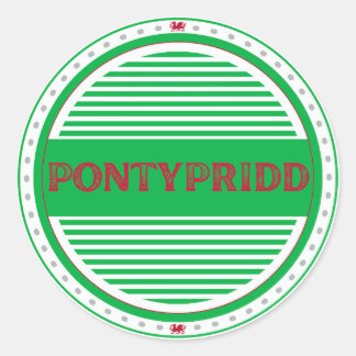 Pontypridd City Pride Emblem – Welsh Identity Classic Round Sticker