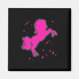 Pony And Heels Lover Pink Girls Clubs Disco Birthd Magnet