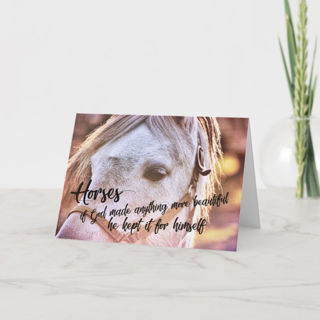 PONY AT SUNSET Greeting Card (Front)