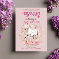 Pony birthday party white horse rose sprinkles