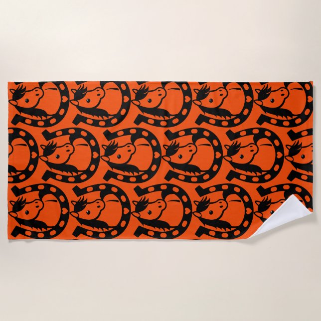 Pony Club Rider Beach Towel (Front)