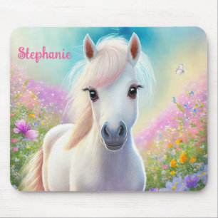 Pony Cute Personalised Girly Name Mouse Pad