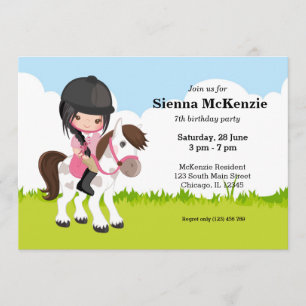 Pony Equestrian Horseback Horse riding Invitation