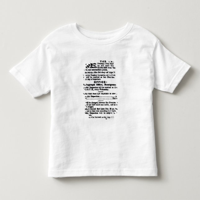 Pony Express, Nine Days Toddler T-Shirt (Front)