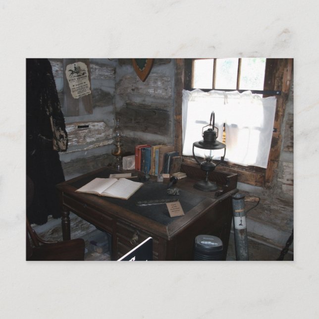 Pony Express Station Indoor Desk Area Postcard (Front)