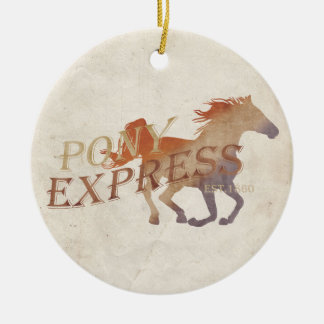 Pony Express Vintage Ceramic Tree Decoration