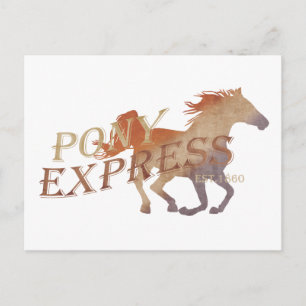 Pony Express Vintage Postcard