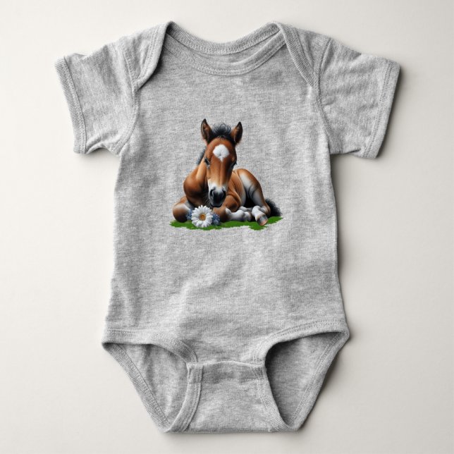 Pony Foal  Baby Bodysuit (Front)