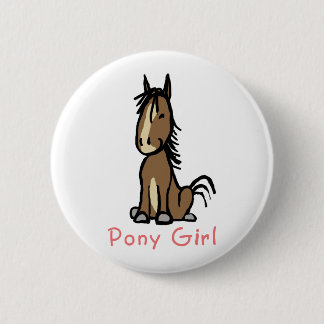 Pony Girl 6 Cm Round Badge