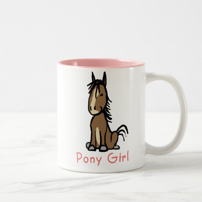 Pony Girl Two-Tone Coffee Mug (Right)