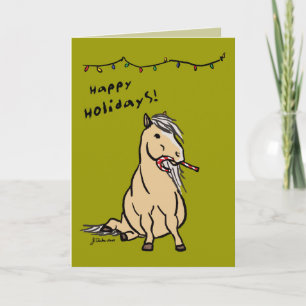 Pony Holiday Christmas Greeting Card