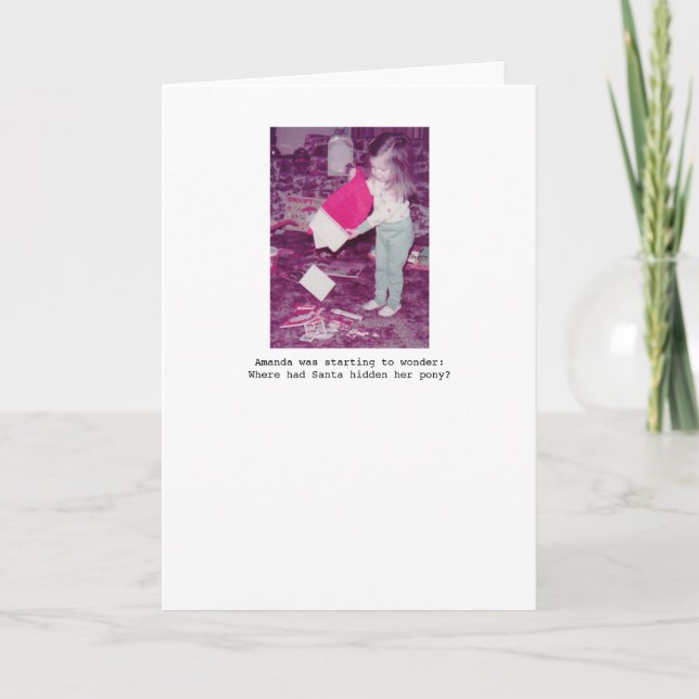 Pony Holiday Greeting Card (Front)