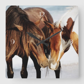 Pony Love Square Wall Clock