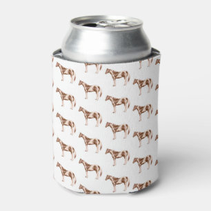 Pony Of The Americas Bright Brown Watercolor Can Cooler