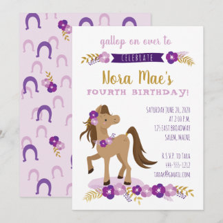 Pony Party Girl Invitation