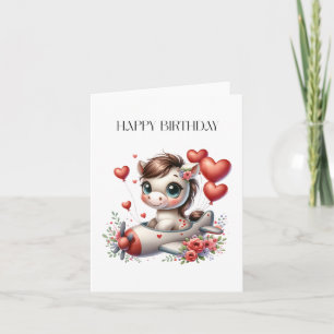 Pony Pilot Birthday Card