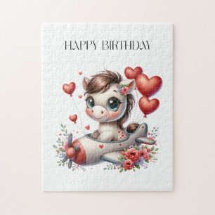 Pony Pilot Birthday Jigsaw Puzzle