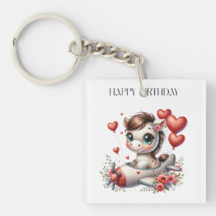 Pony Pilot Birthday Key Ring
